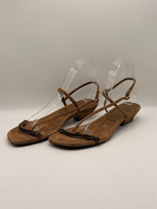 Madewell Shoes - Madewell Women's Maycie Brown Beads Strappy Sandals Sz 8